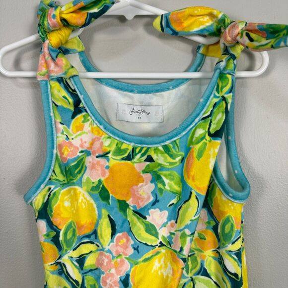 Sweethoney 4T Terry Cloth Romper Sleeveless Lemons Beach Swim Vacation - Picture 3 of 3